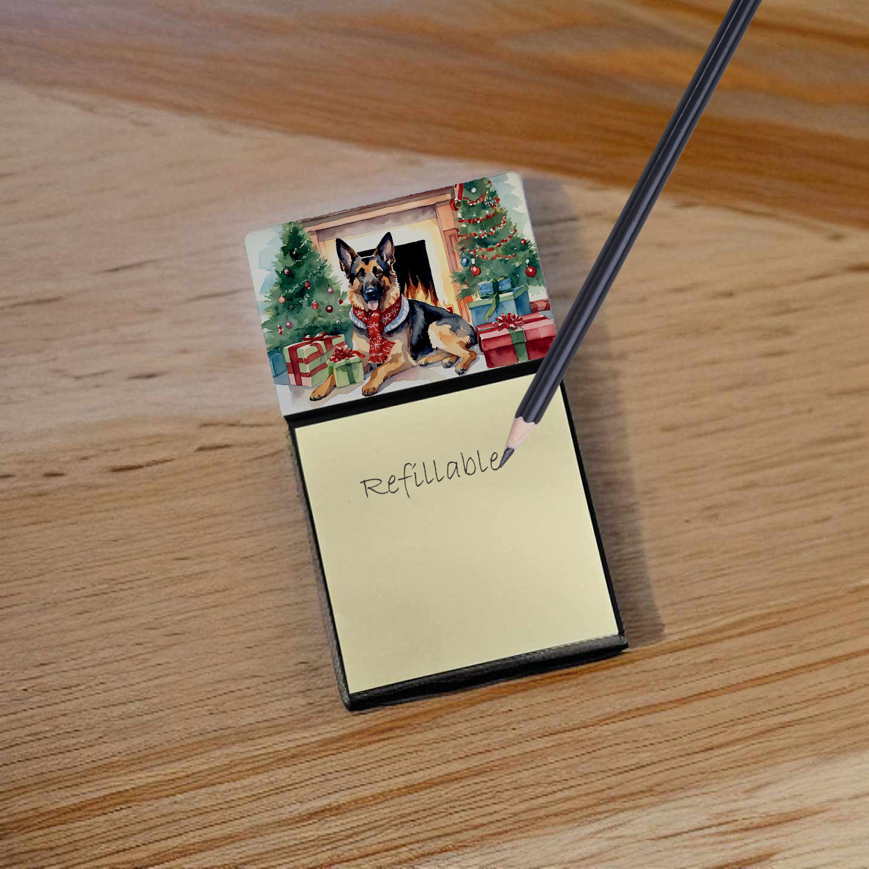 Buy this German Shepherd Cozy Christmas Sticky Note Holder