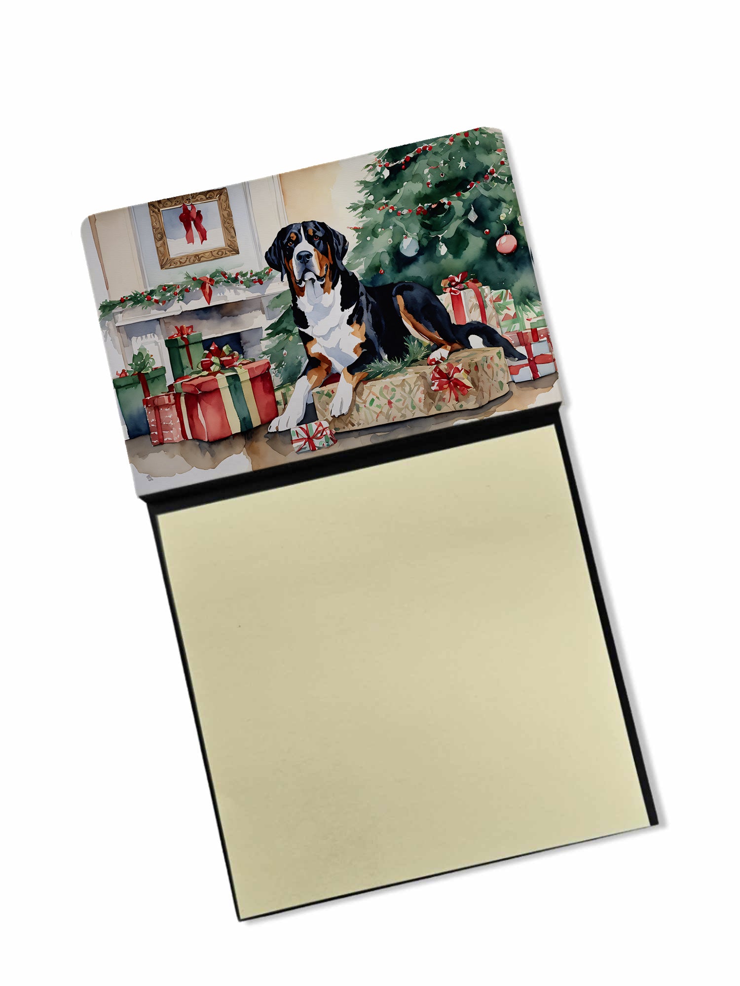 Buy this Greater Swiss Mountain Dog Cozy Christmas Sticky Note Holder