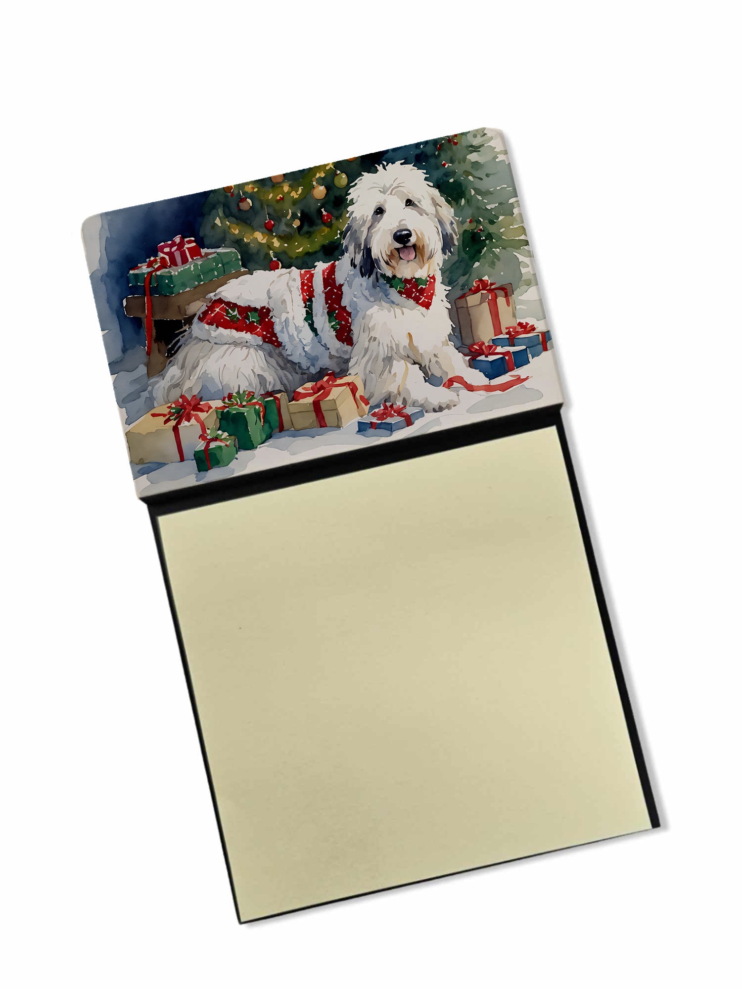 Buy this Old English Sheepdog Cozy Christmas Sticky Note Holder