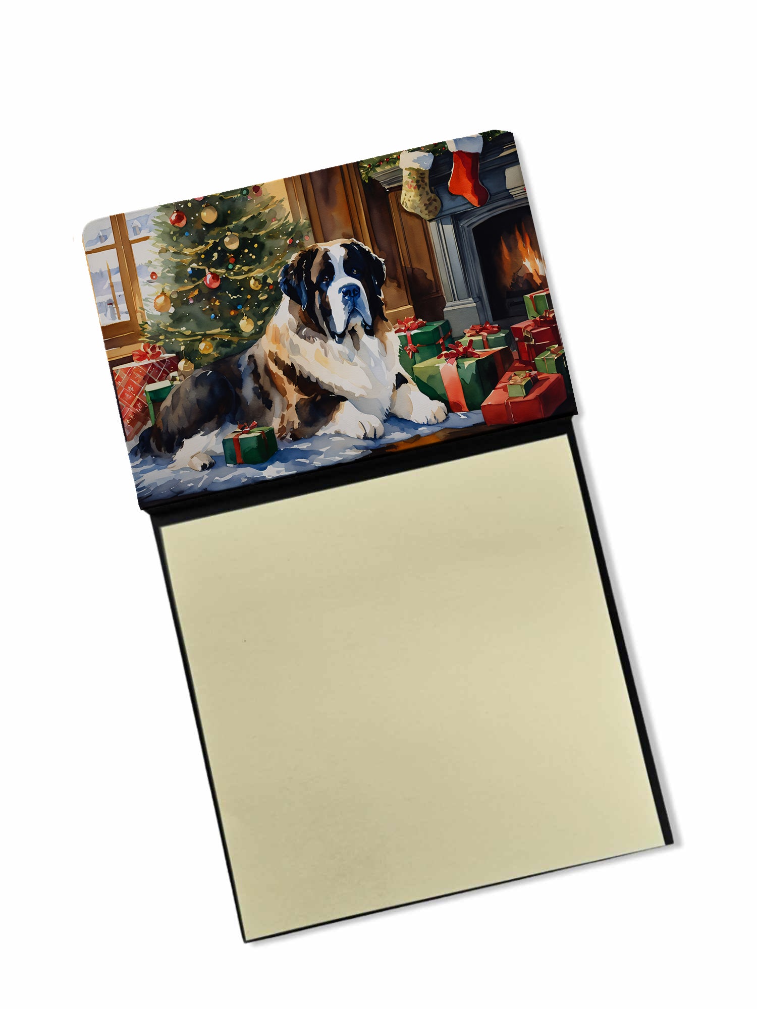 Buy this Saint Bernard Cozy Christmas Sticky Note Holder