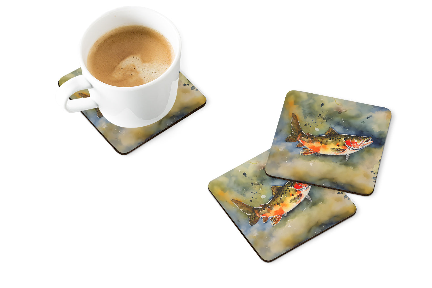 Buy this Brook Trout Foam Coasters