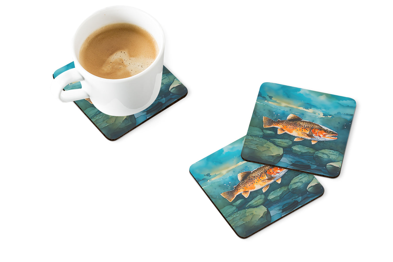 Buy this Brown Trout Foam Coasters