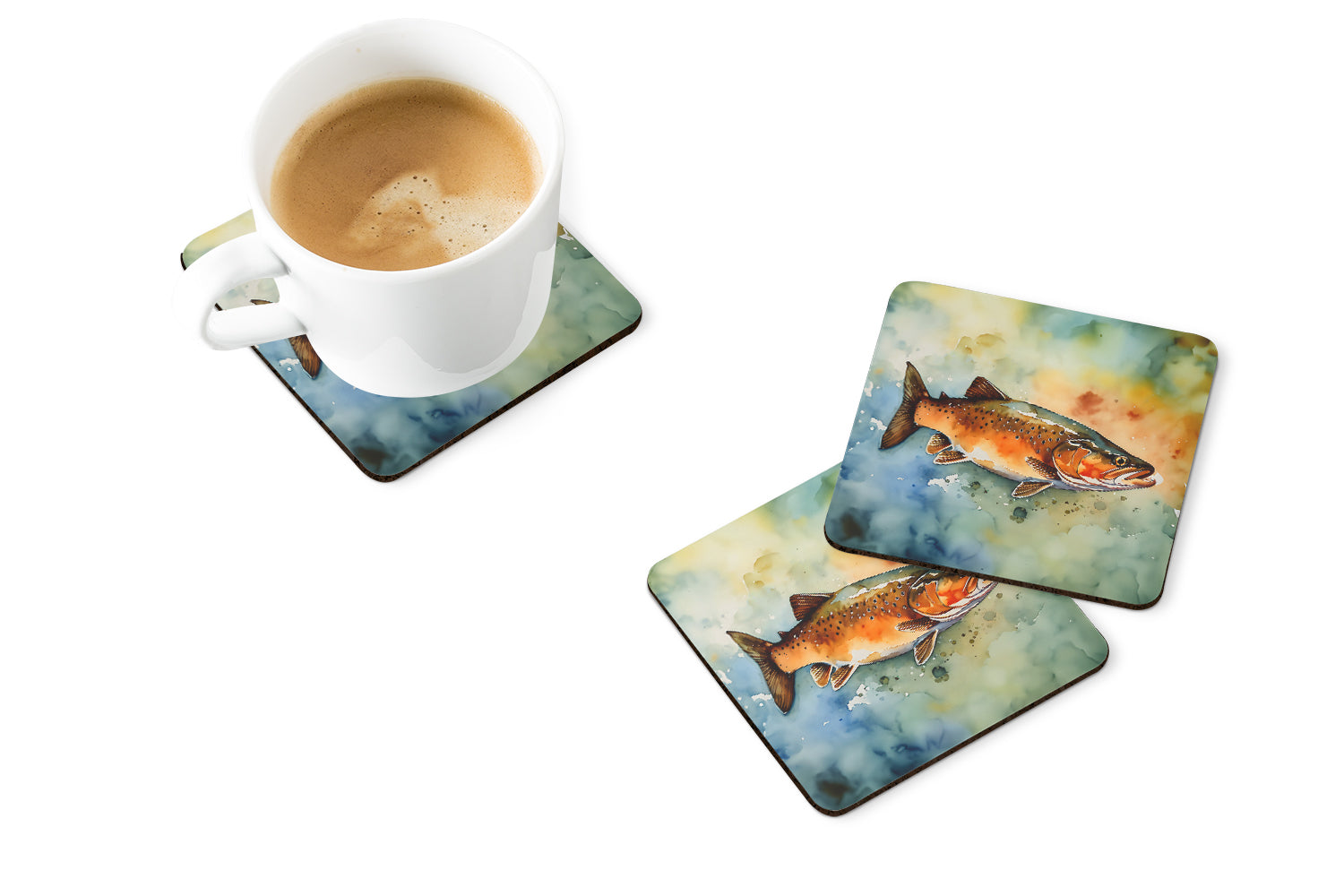 Buy this Brown Trout Foam Coasters