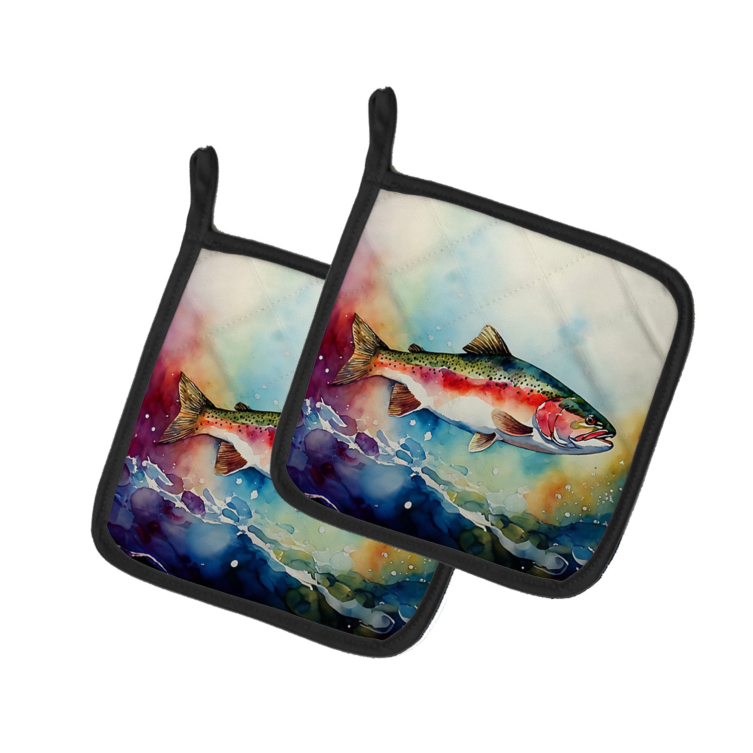 Buy this Rainbow Trout Pair of Pot Holders