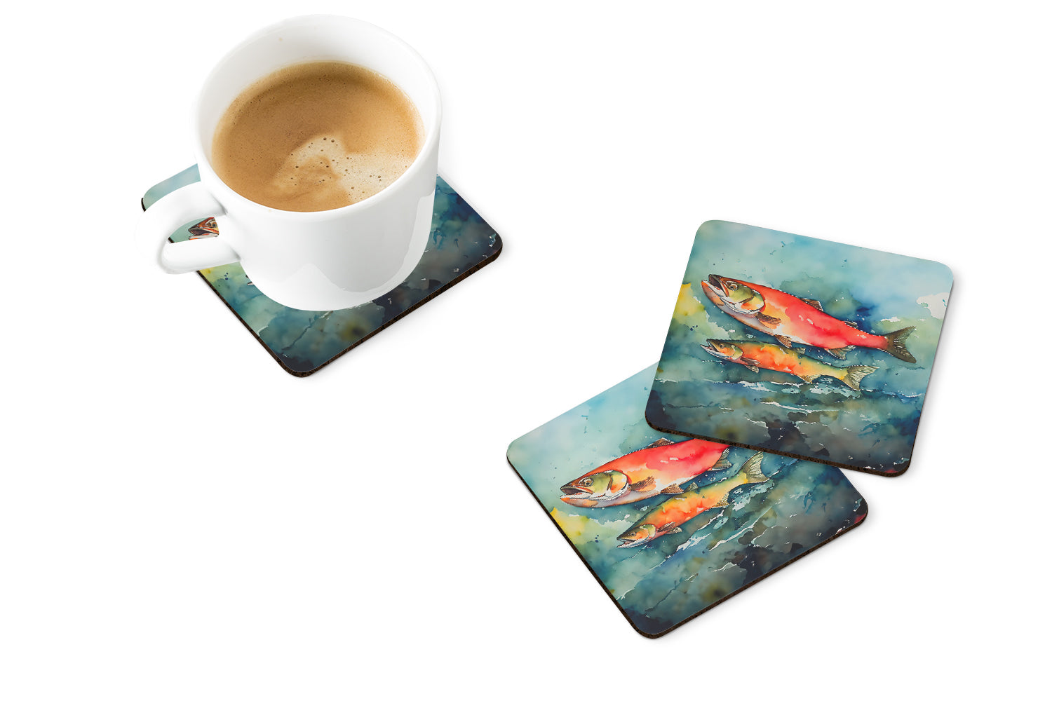 Buy this Salmon Foam Coasters