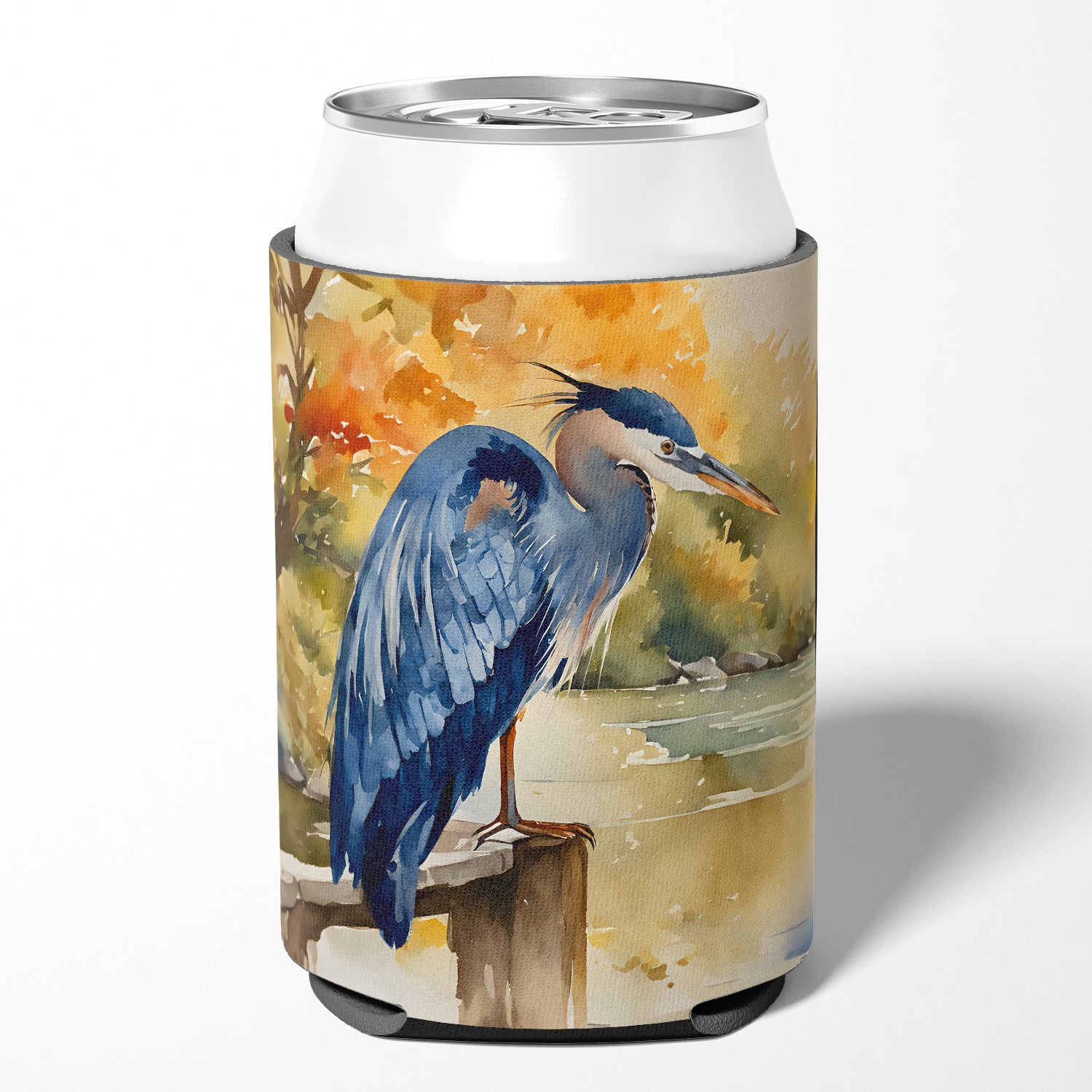 Blue Heron Can or Bottle Hugger