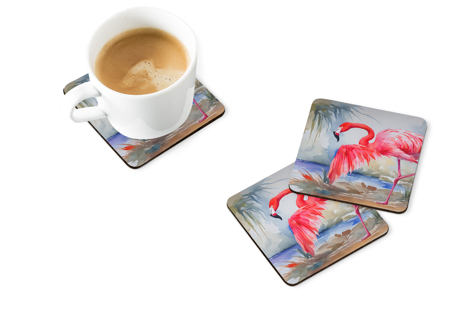 Flamingo Foam Coasters