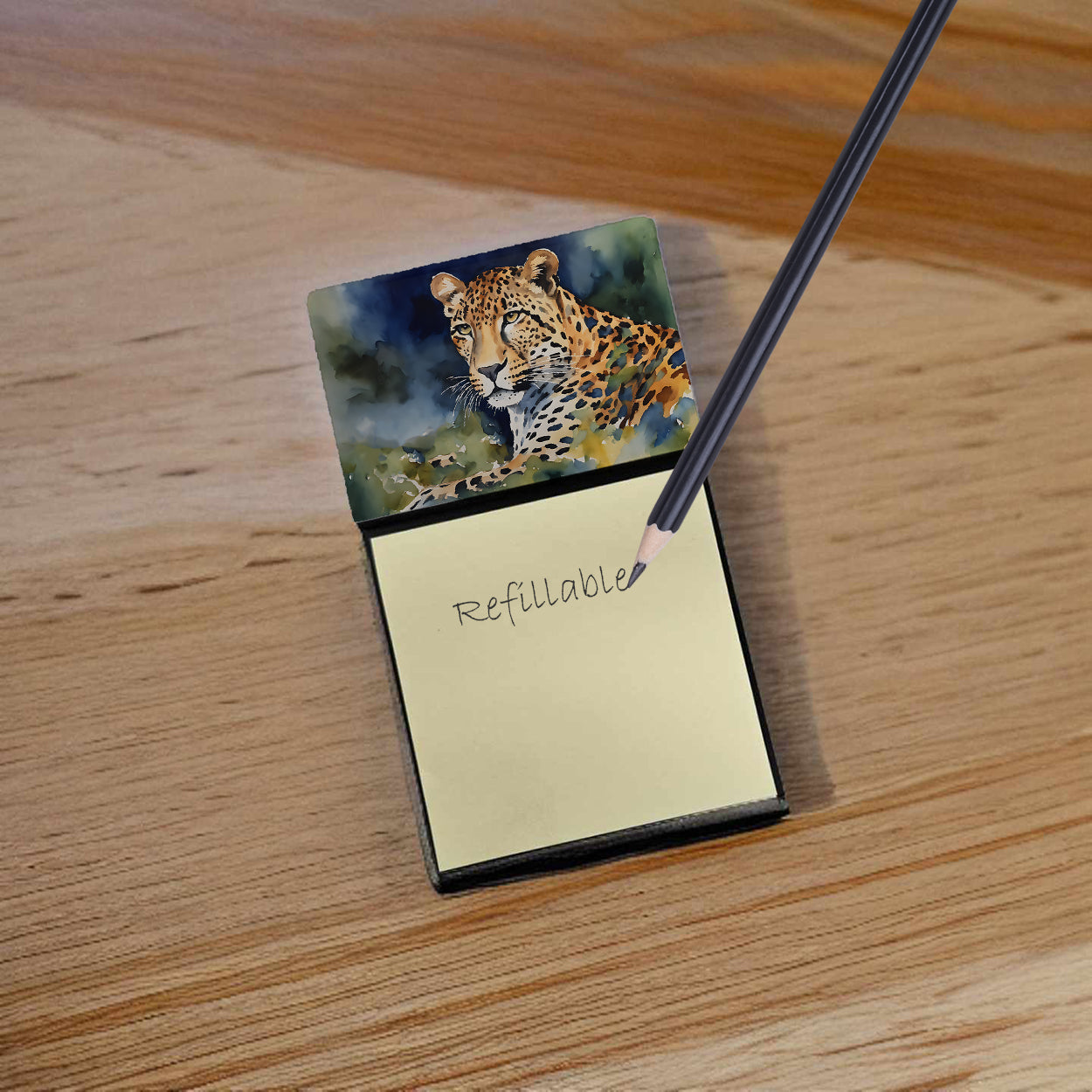 Leopard Sticky Note Holder