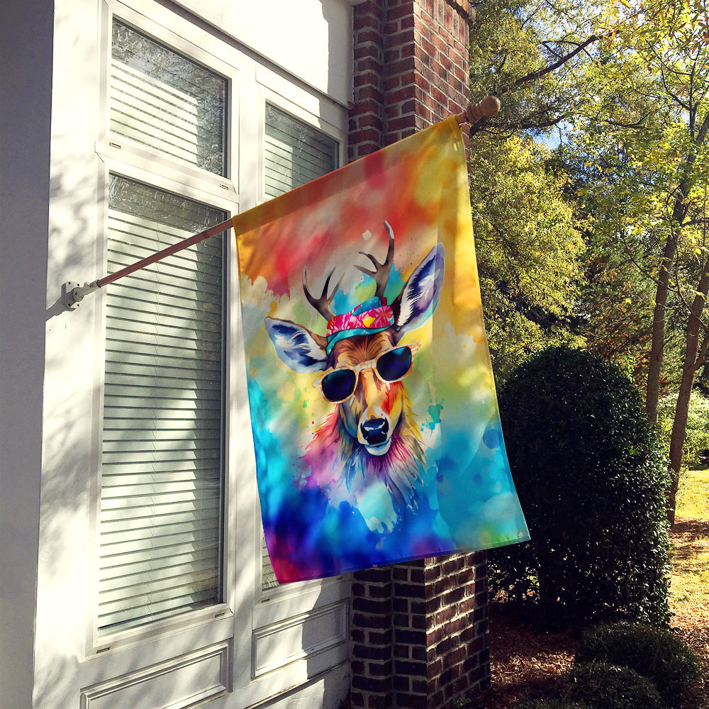 Hippie Animal Deer House Flag