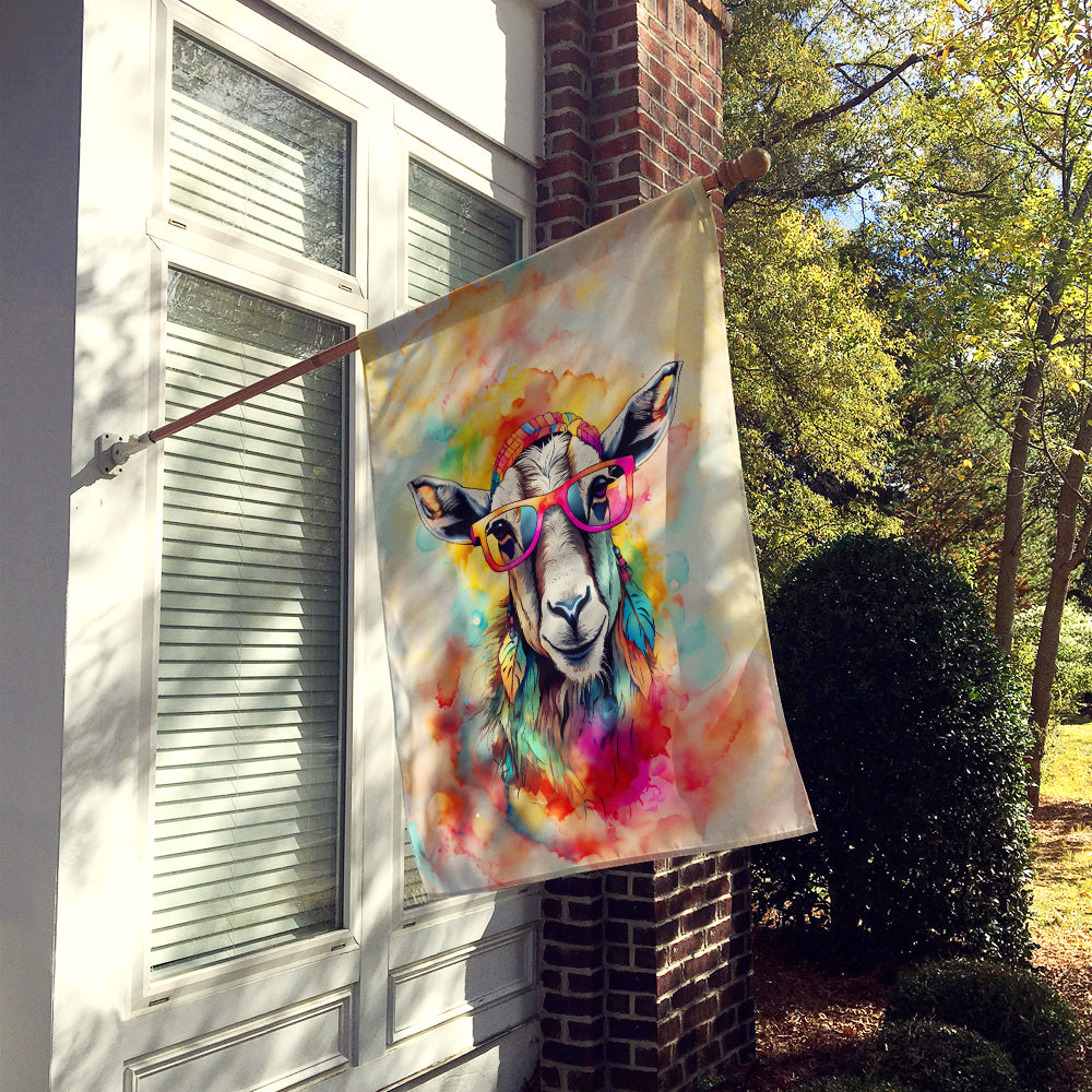 Hippie Animal Goat House Flag
