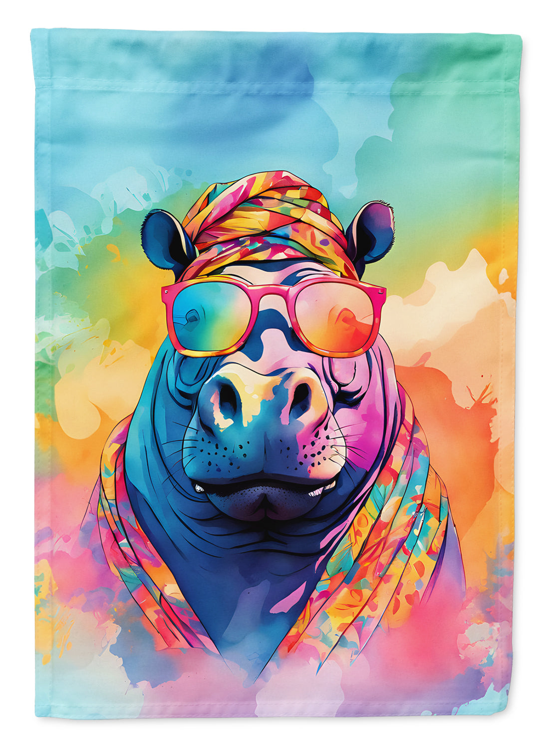 Buy this Hippie Animal Hippopotamus House Flag