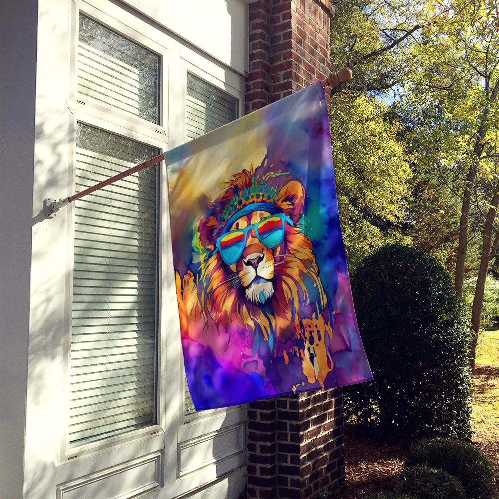 Hippie Animal Lion House Flag