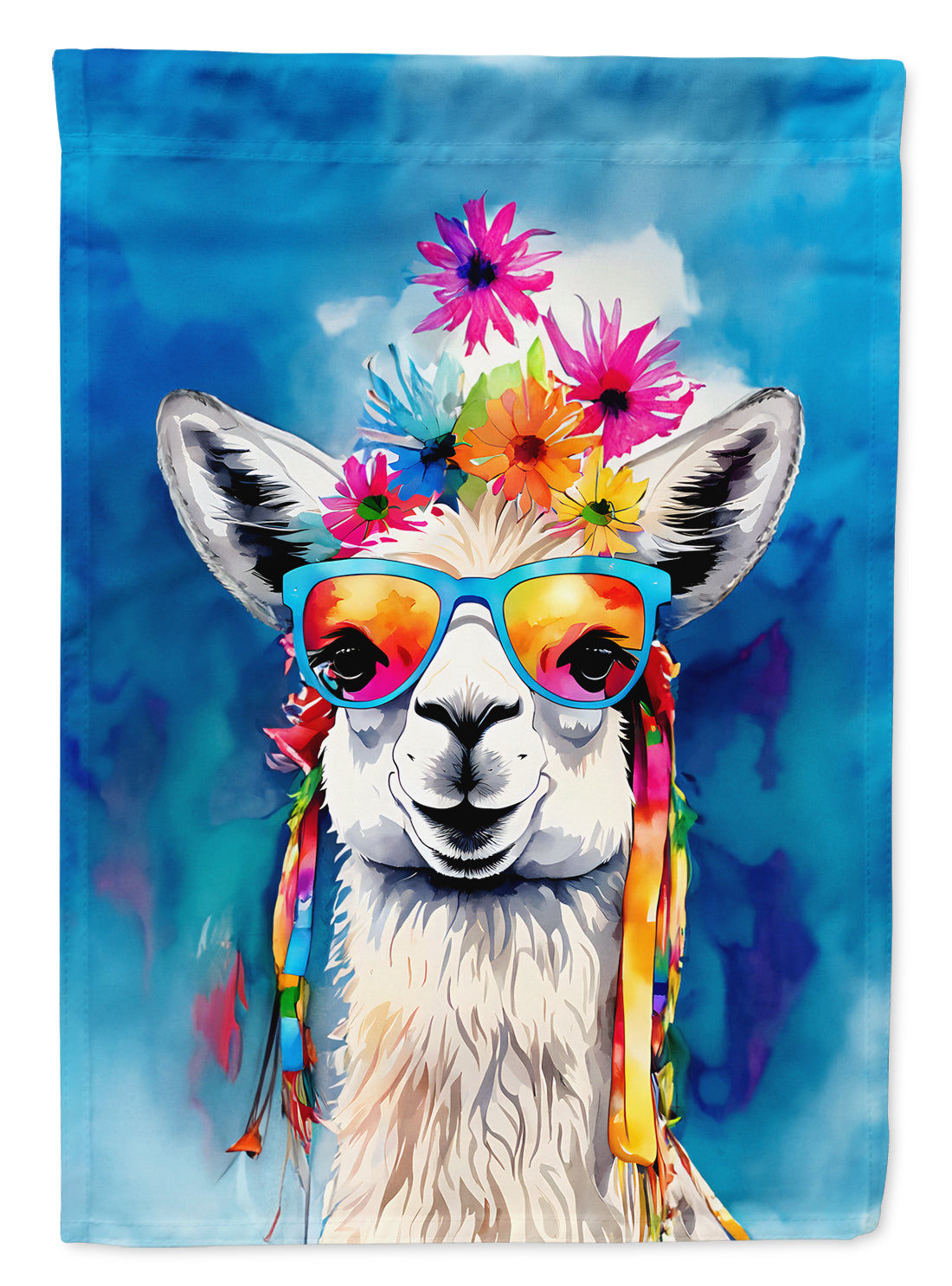 Buy this Hippie Animal Llama House Flag