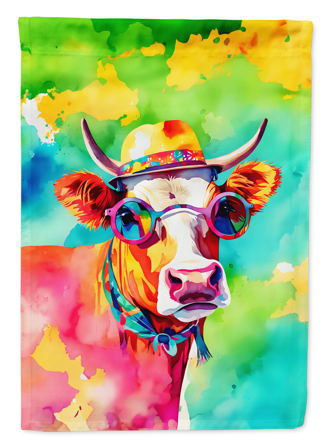 Buy this Hippie Animal Malvi Cow Garden Flag
