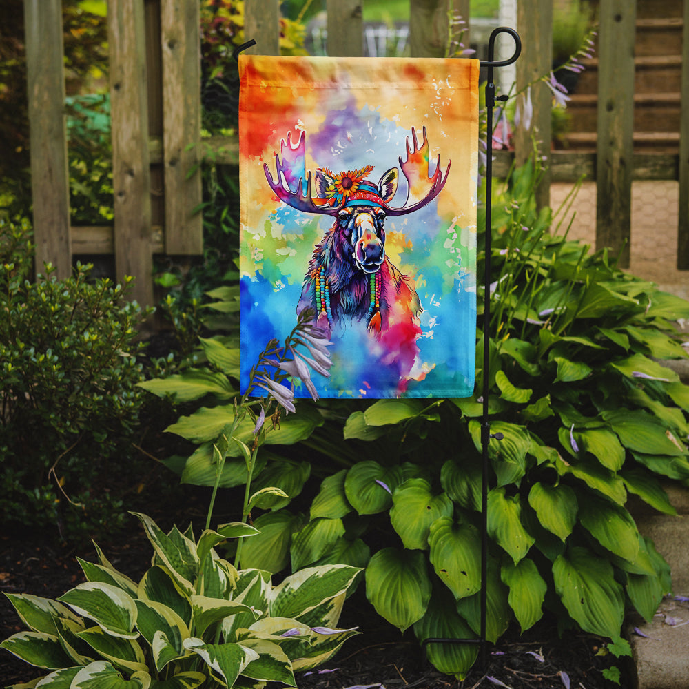 Hippie Animal Moose Garden Flag