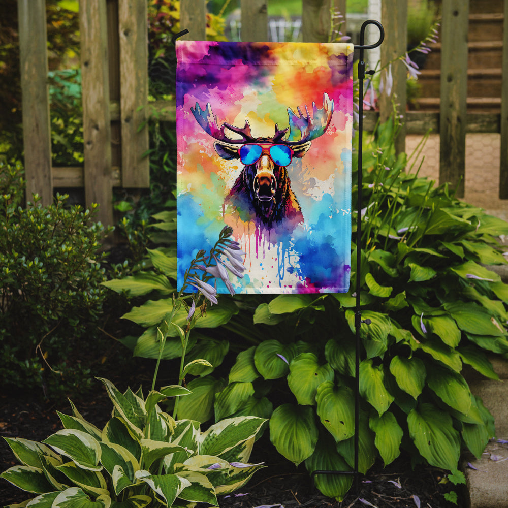 Hippie Animal Moose Garden Flag