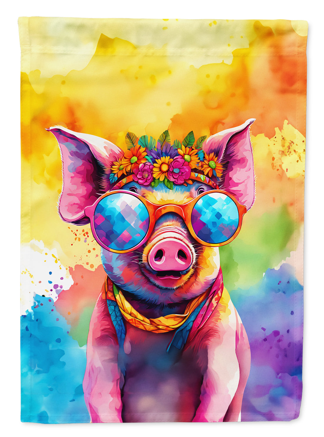 Buy this Hippie Animal Pig Garden Flag
