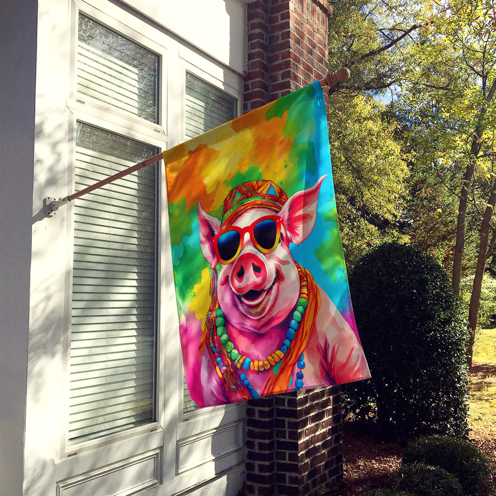 Hippie Animal Pig House Flag