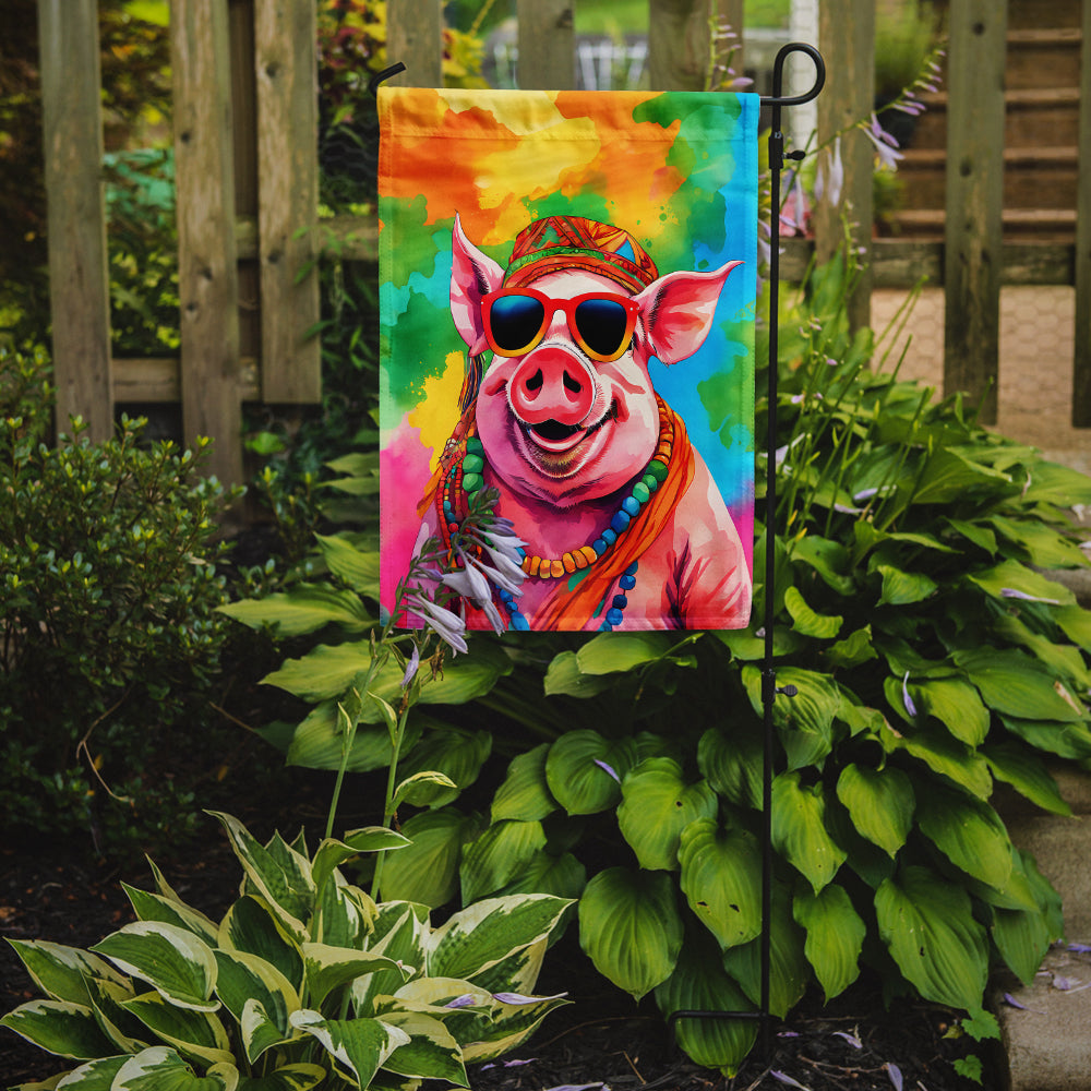 Hippie Animal Pig Garden Flag