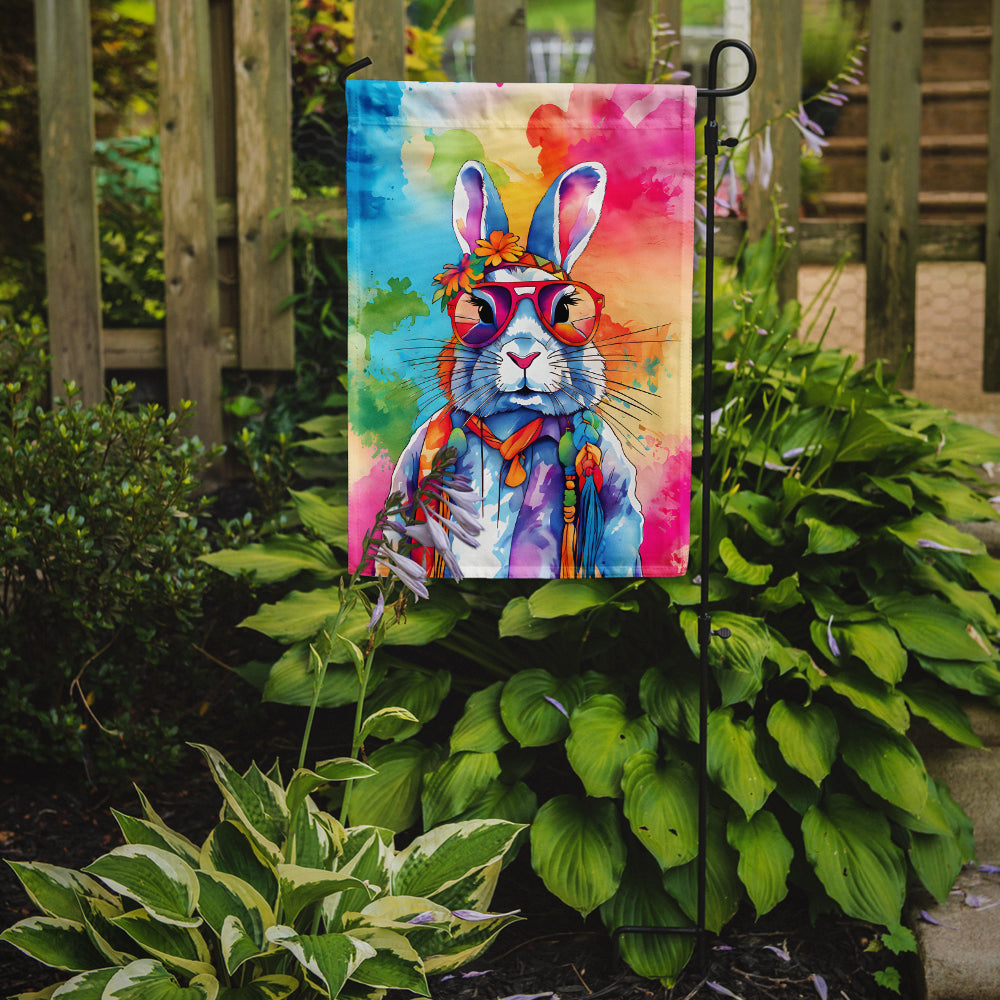Hippie Animal Rabbit Garden Flag