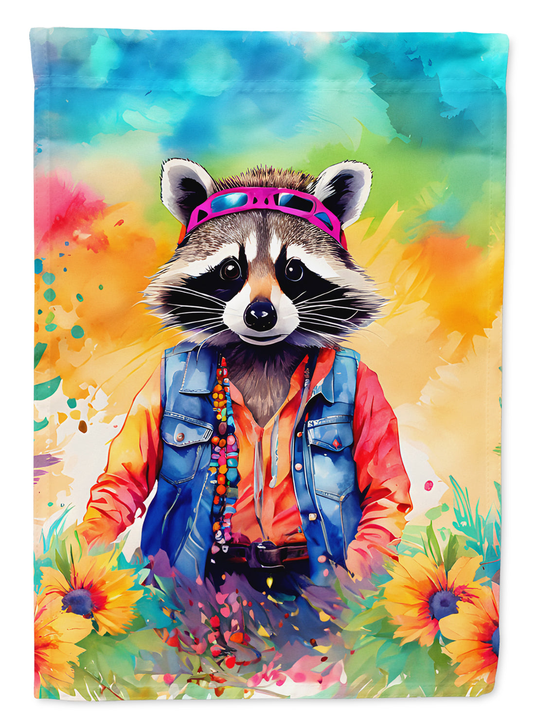 Buy this Hippie Animal Raccoon Garden Flag