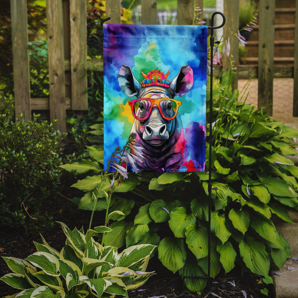 Buy this Hippie Animal Rhinoceros Garden Flag