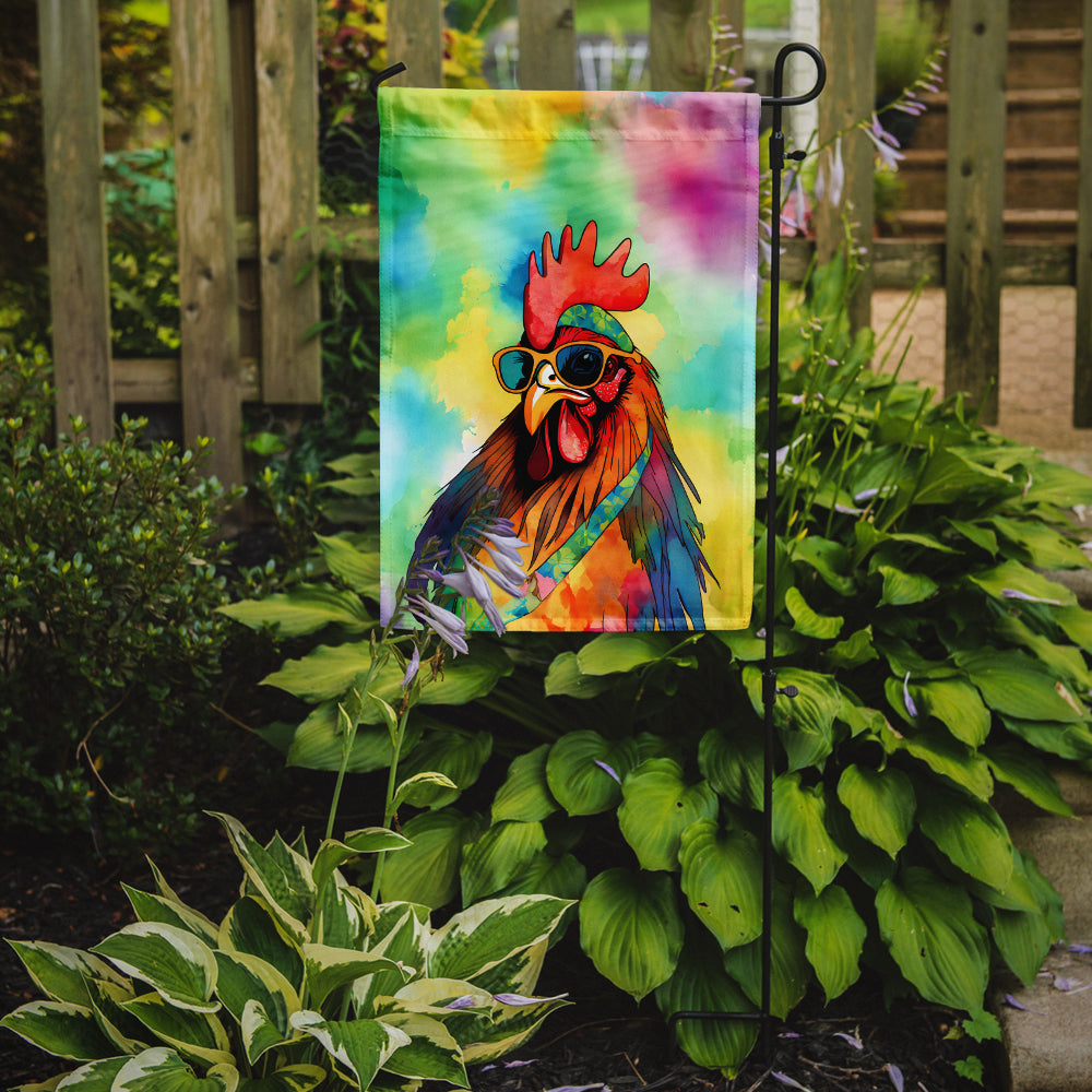 Hippie Animal Rooster Garden Flag