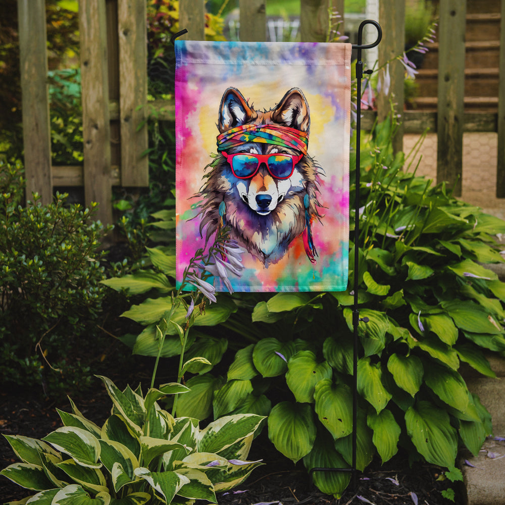 Hippie Animal Wolf Garden Flag