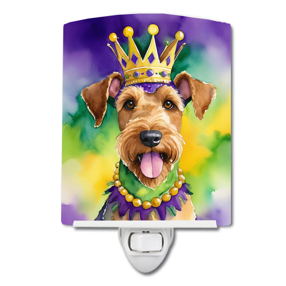 Buy this Airedale Terrier King of Mardi Gras Ceramic Night Light