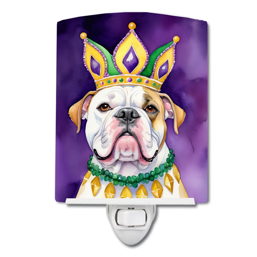 Buy this American Bulldog King of Mardi Gras Ceramic Night Light