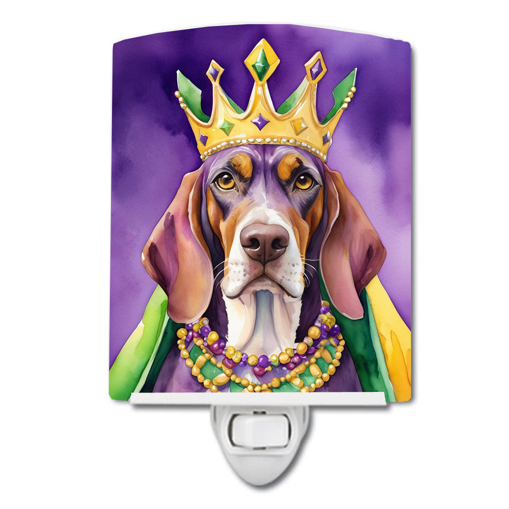 Buy this American English Coonhound King of Mardi Gras Ceramic Night Light