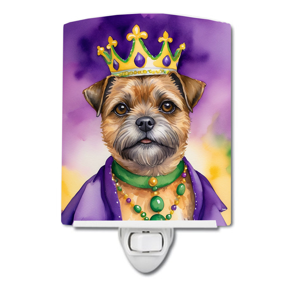 Buy this Border Terrier King of Mardi Gras Ceramic Night Light