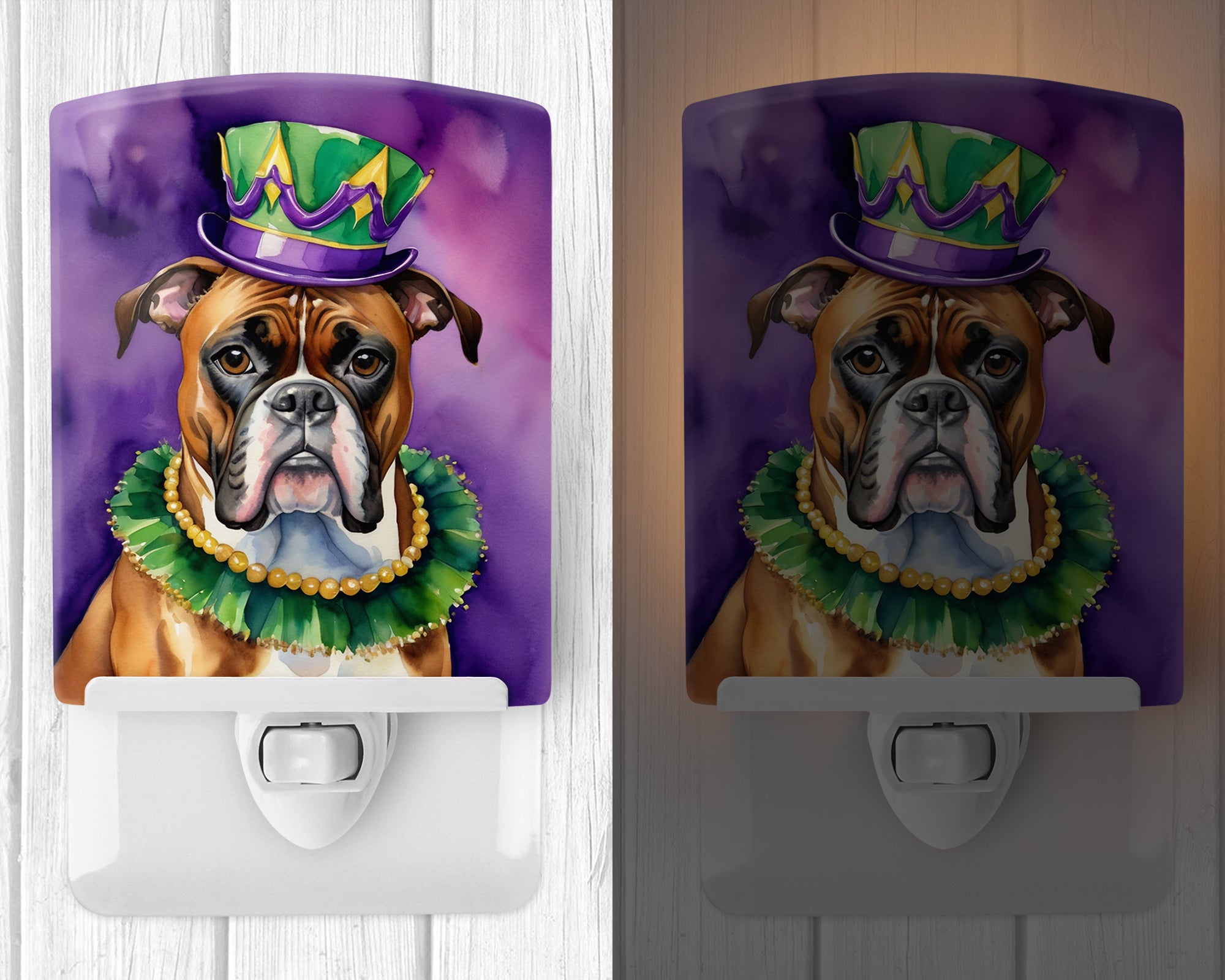 Buy this Boxer King of Mardi Gras Ceramic Night Light