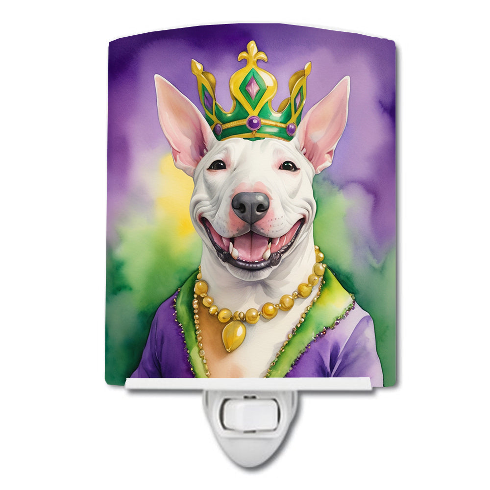 Buy this Bull Terrier King of Mardi Gras Ceramic Night Light