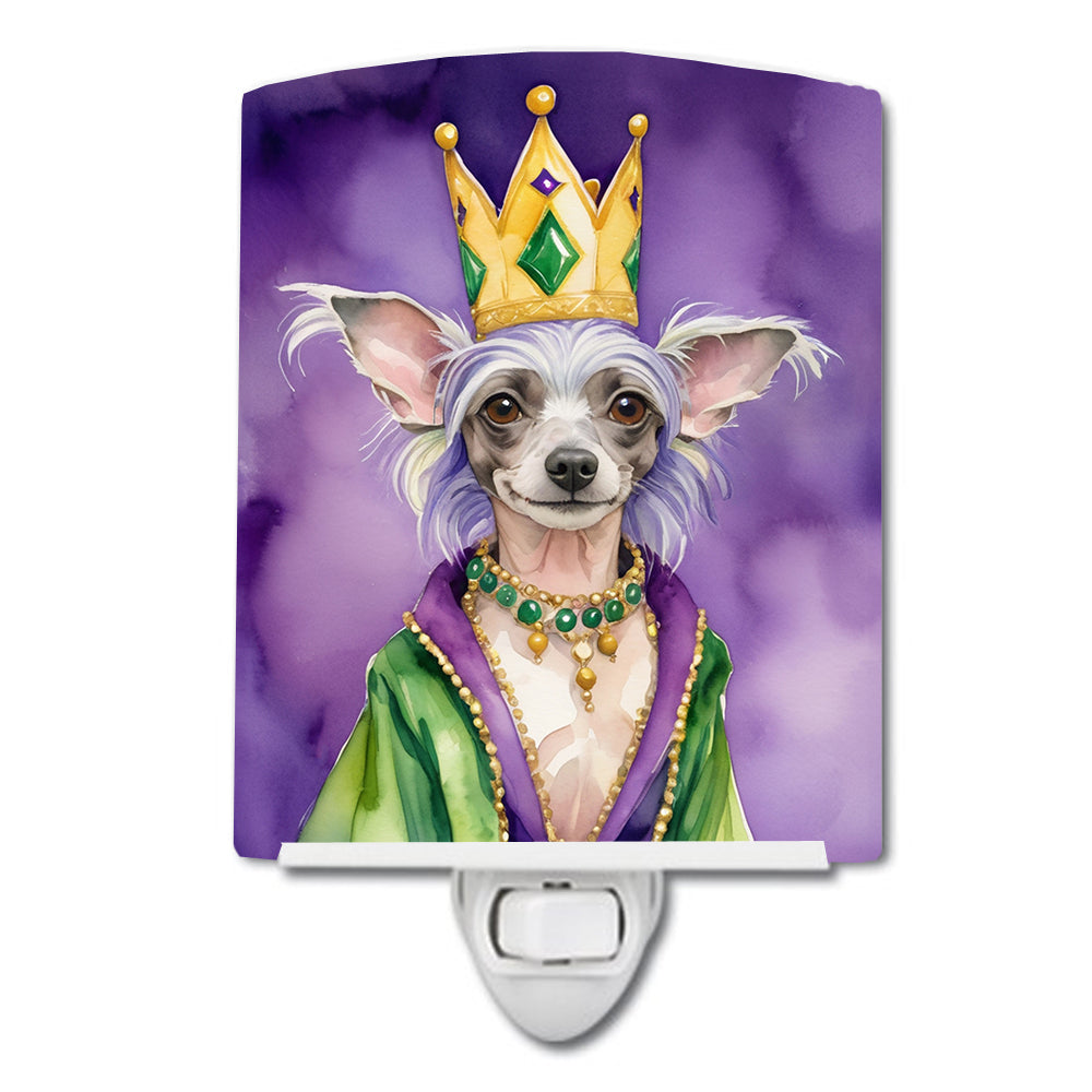 Buy this Chinese Crested King of Mardi Gras Ceramic Night Light