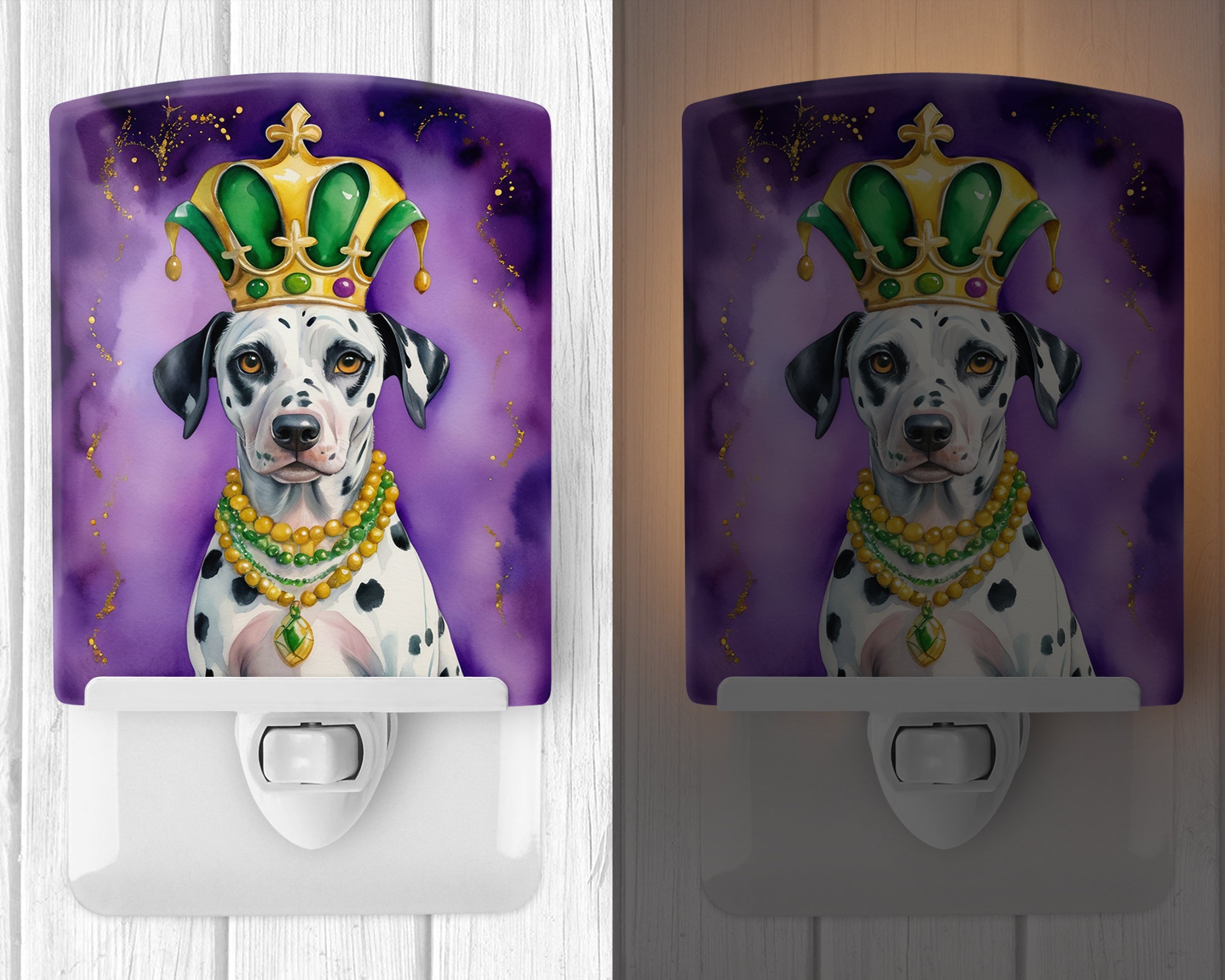 Buy this Dalmatian King of Mardi Gras Ceramic Night Light