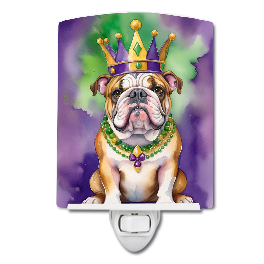 Buy this English Bulldog King of Mardi Gras Ceramic Night Light