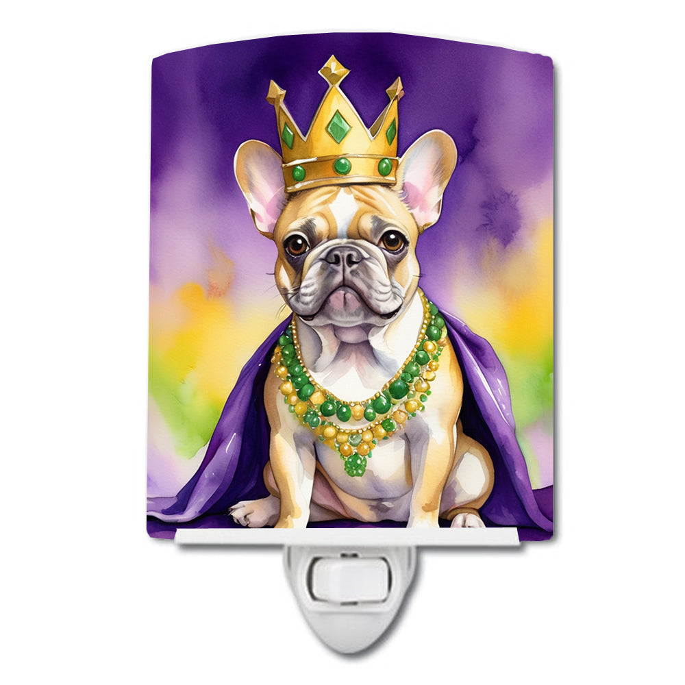Buy this French Bulldog King of Mardi Gras Ceramic Night Light
