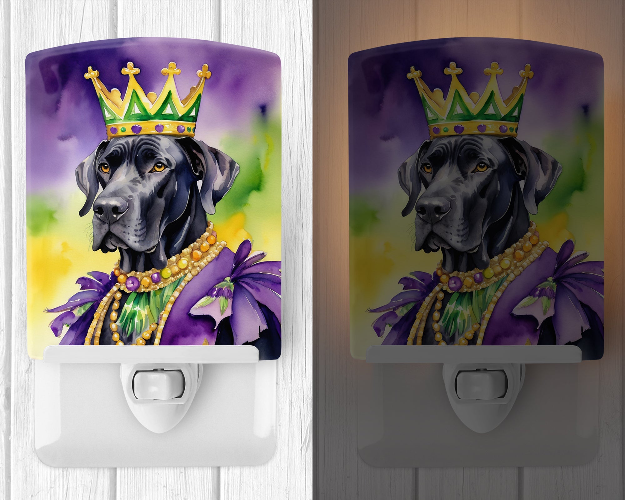 Buy this Great Dane King of Mardi Gras Ceramic Night Light