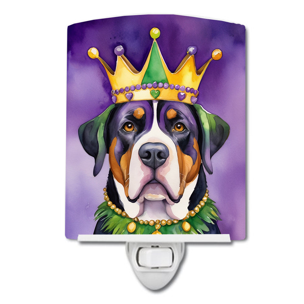 Buy this Greater Swiss Mountain Dog King of Mardi Gras Ceramic Night Light