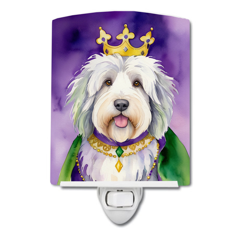 Buy this Old English Sheepdog King of Mardi Gras Ceramic Night Light