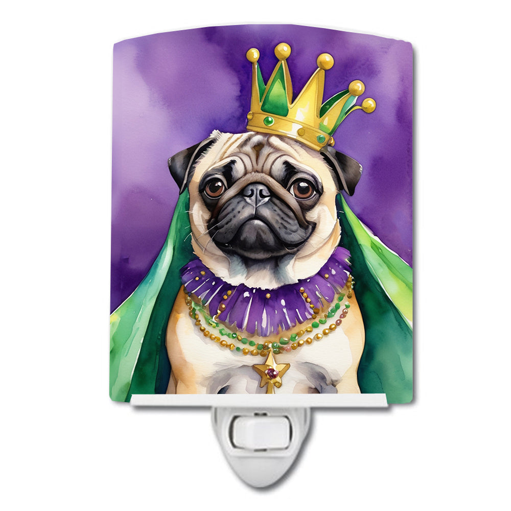 Buy this Pug King of Mardi Gras Ceramic Night Light