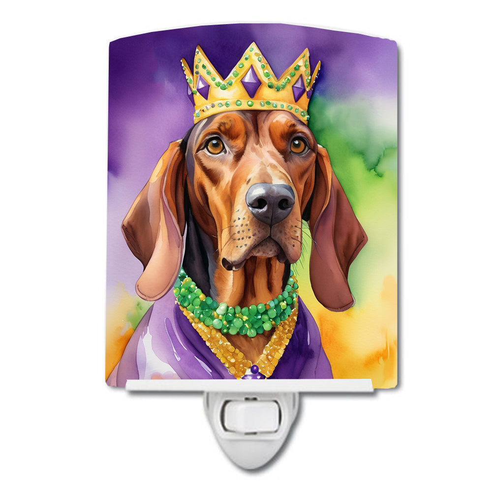 Buy this Redbone Coonhound King of Mardi Gras Ceramic Night Light