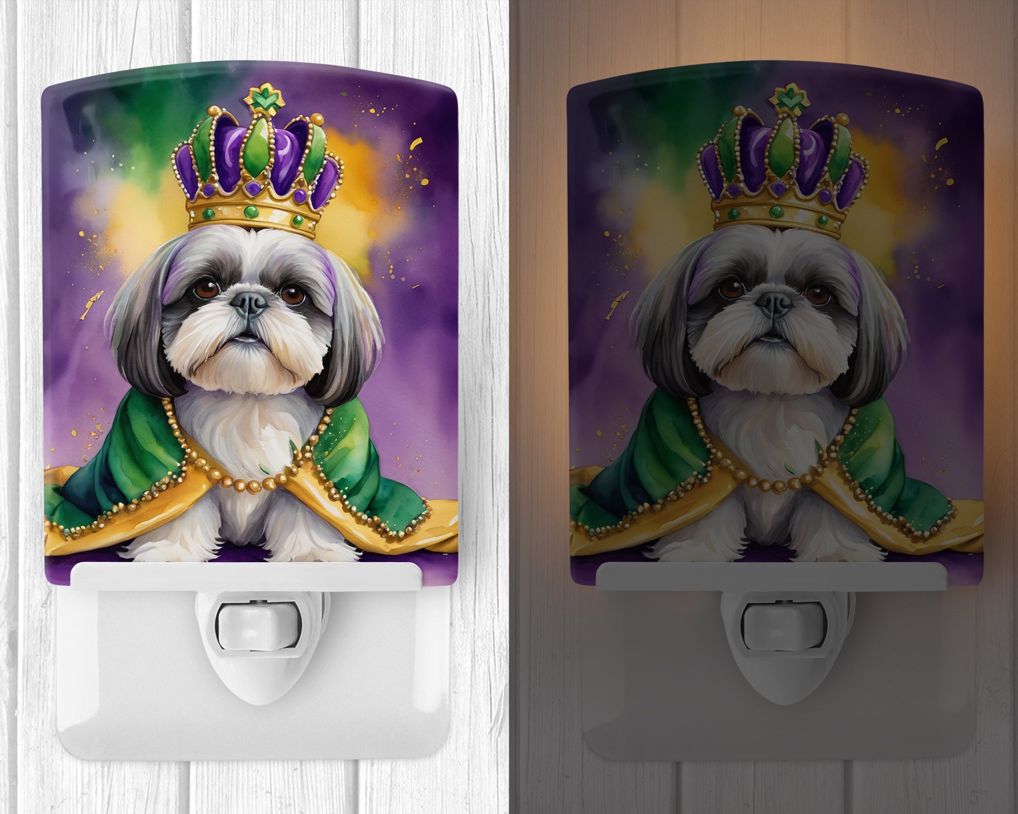 Buy this Shih Tzu King of Mardi Gras Ceramic Night Light