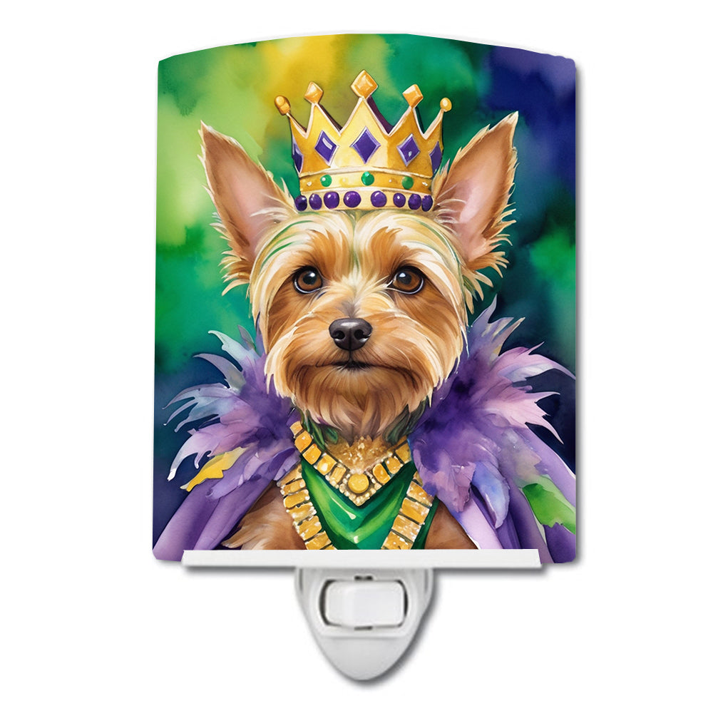 Buy this Silky Terrier King of Mardi Gras Ceramic Night Light
