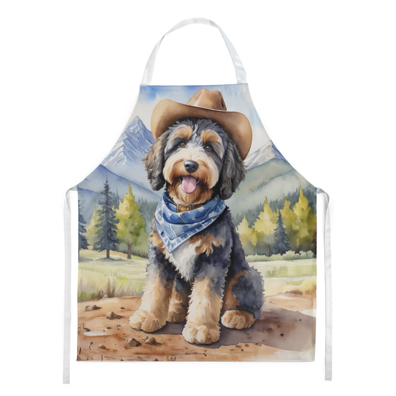Buy this Bernedoodle Cowboy Welcome Apron