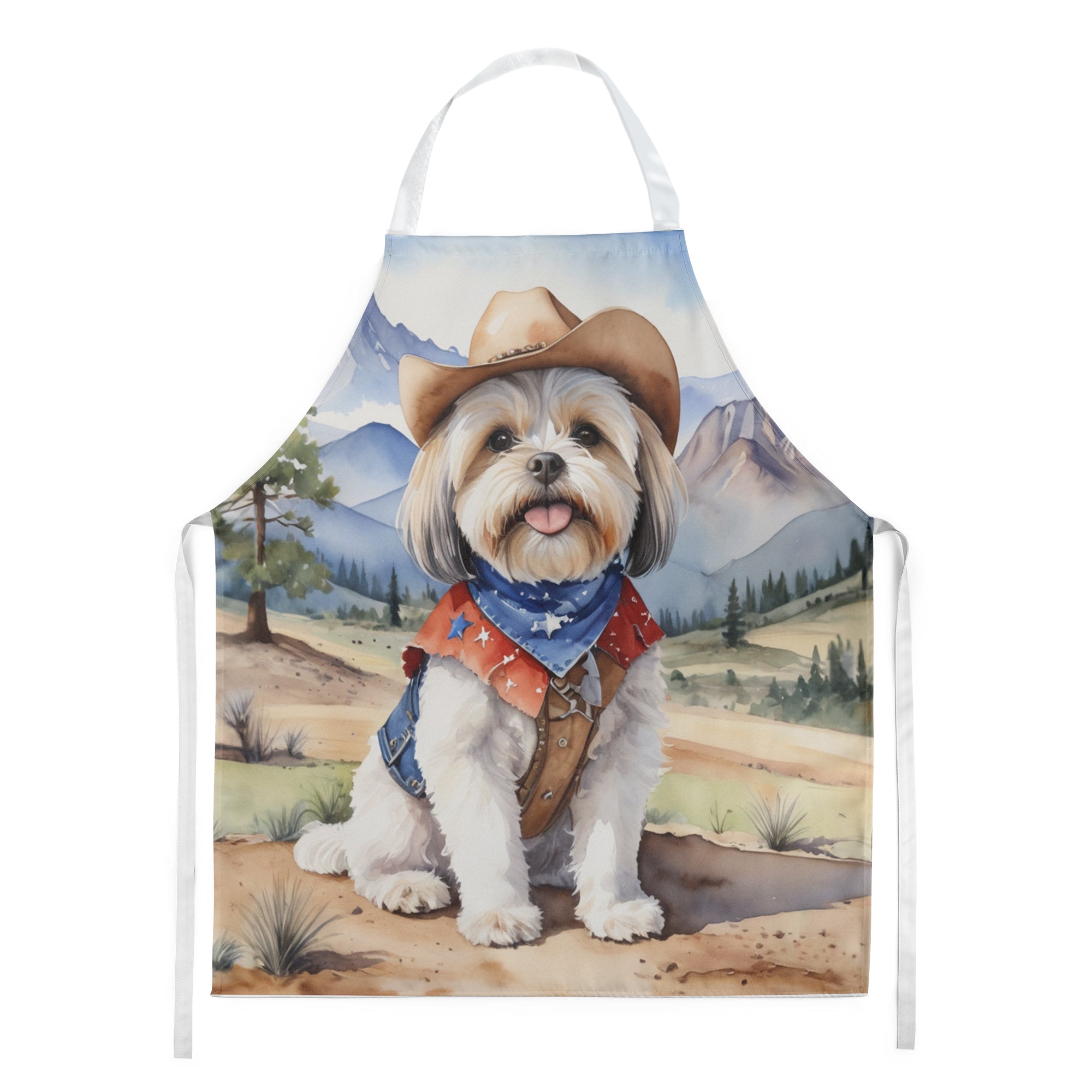 Buy this Lhasa Apso Cowboy Welcome Apron