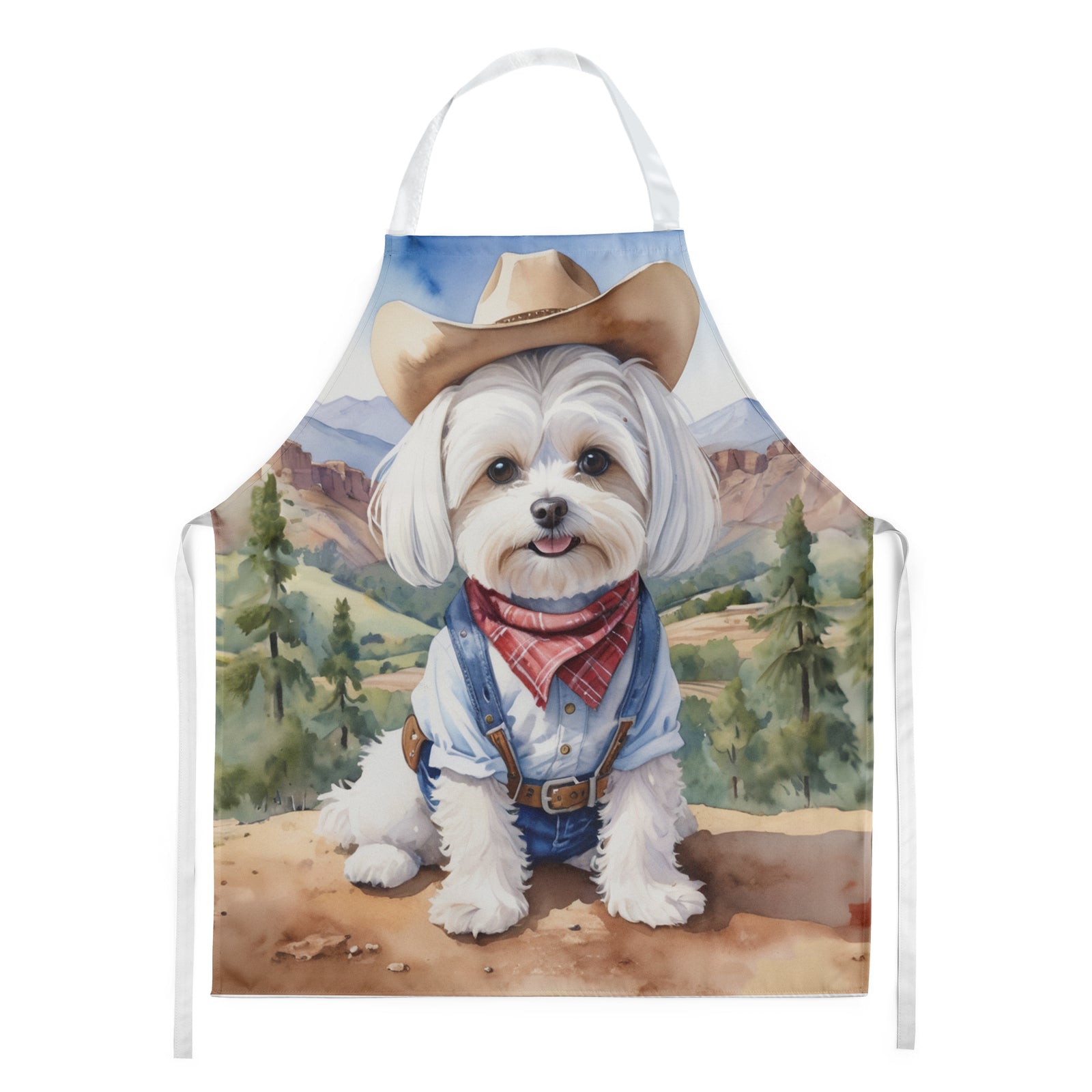 Buy this Maltese Cowboy Welcome Apron