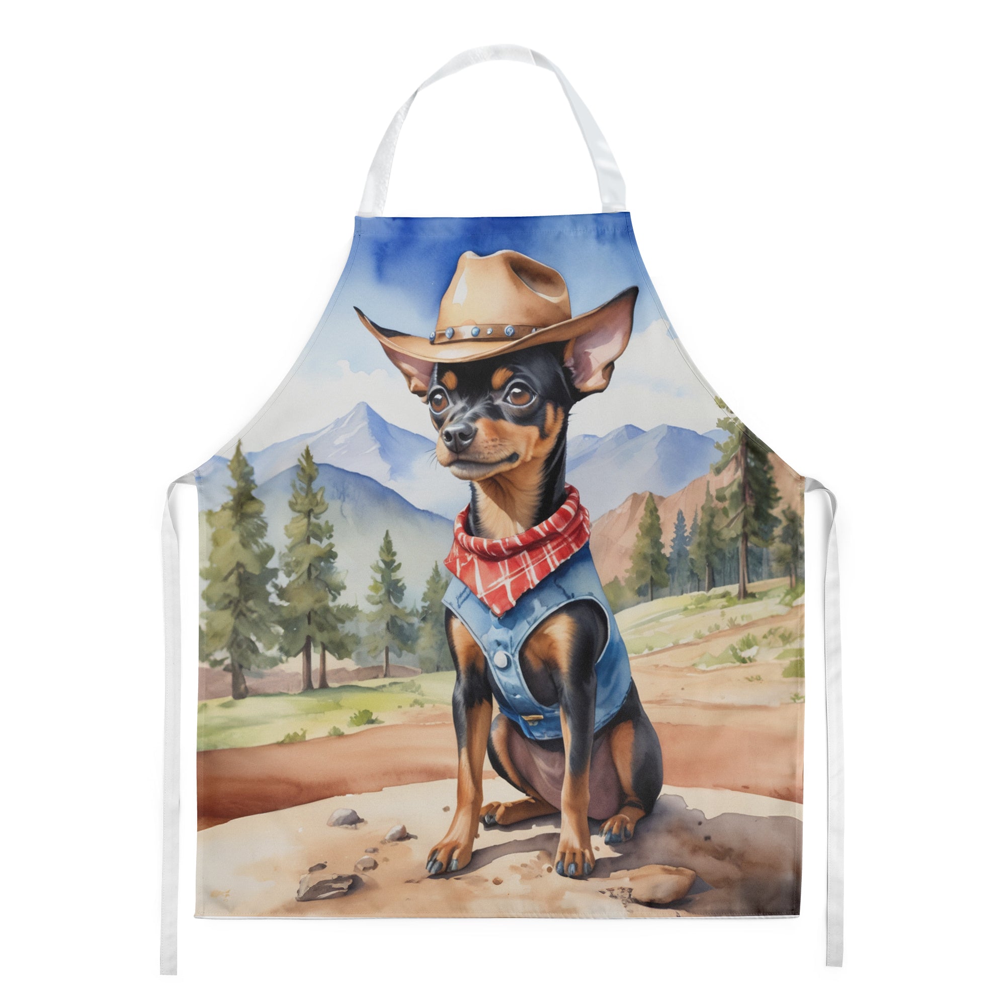 Buy this Miniature Pinscher Cowboy Welcome Apron