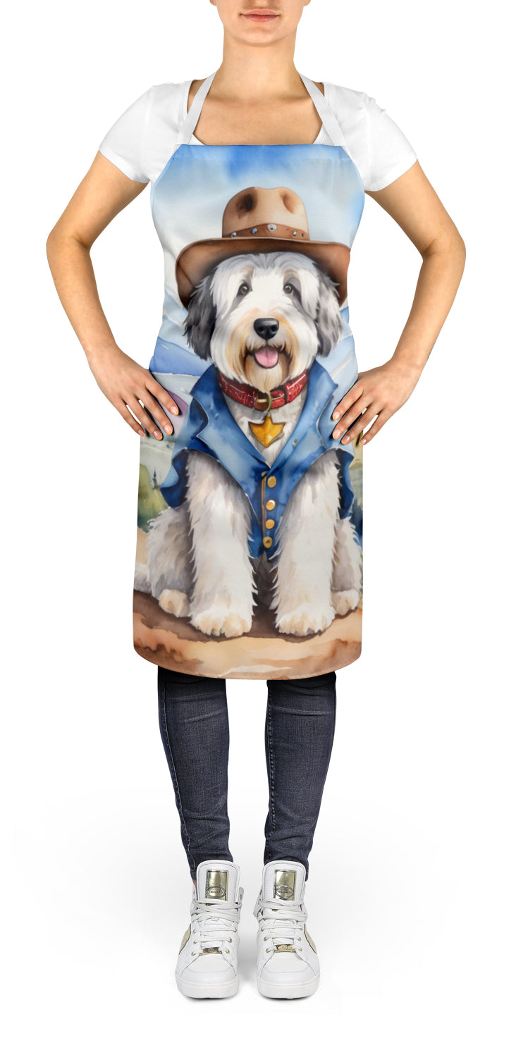 Buy this Old English Sheepdog Cowboy Welcome Apron